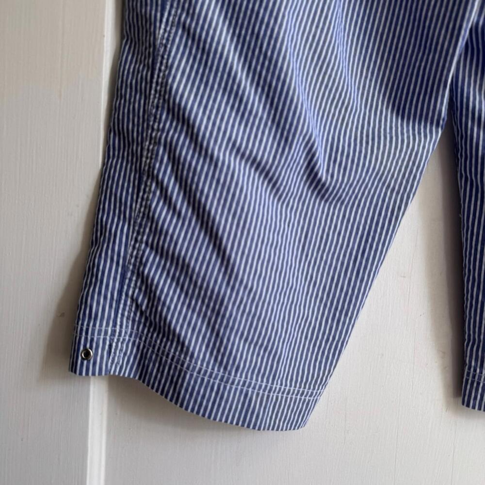 Alia Striped Crop Elastic Waist Pull On Capri Trousers - Picture 3 of 6